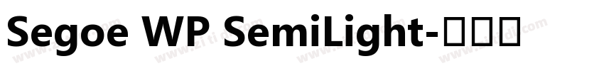 Segoe WP SemiLight字体转换